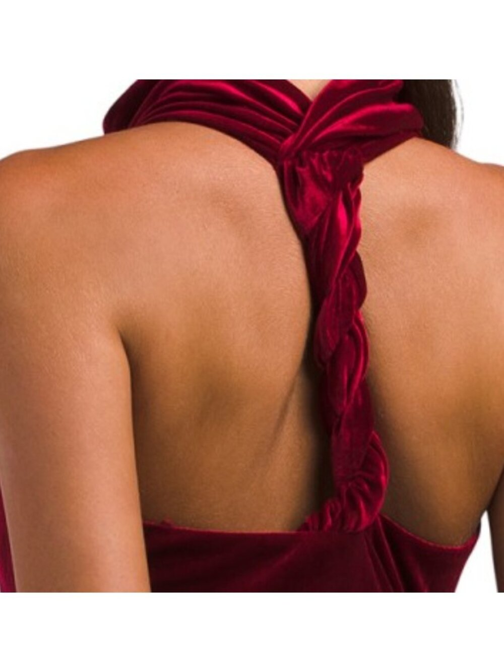 TAYLOR Velvet Cowl Neck Fit And Flare Dress - Picture 5 of 5